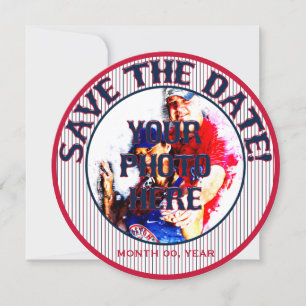 Reserve A Data Casamento de Baseball Save-The-Date-Modelo 04