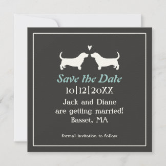 Reserve A Data Casamento de Basset Hounds Salve a Data