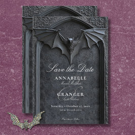 Reserve A Data Casamento de Bat e Arco Pretos do Halloween