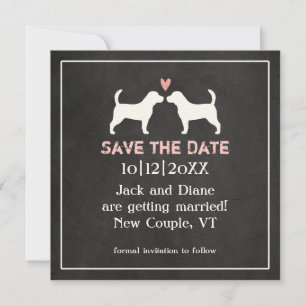 Reserve A Data Casamento de Beagles Salve a Data