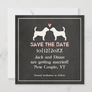 Reserve A Data Casamento de Beagles Salve a Data