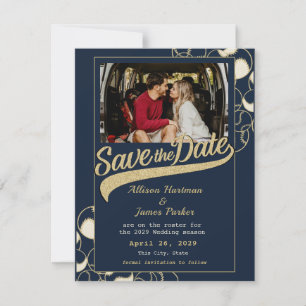 Reserve A Data Casamento de Beisebol Salve a Data