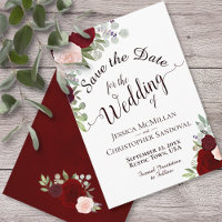 Casamento de Boho Floral Floral Burgundy