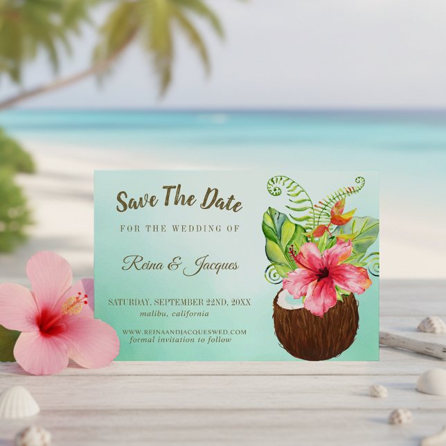 Reserve A Data Casamento de Buquê Floral de Coconut de Paraíso Tr (Criador carregado)