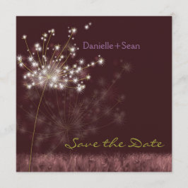 Reserve A Data Casamento de Burgundy de Fall Dandelions Salve a D