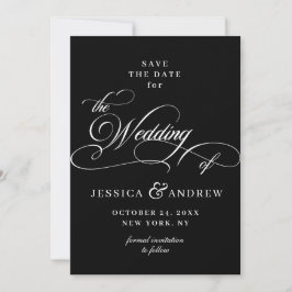 Reserve A Data Casamento de Caligrafia Elegante Simples Salve a D