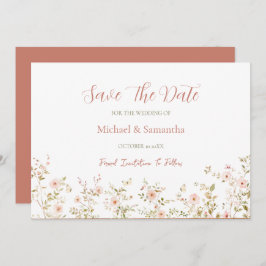 Reserve A Data Casamento de campo de Rosa selvagem