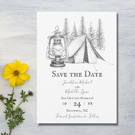 Reserve A Data Casamento de Campos de Tent, Lanterna e Woodland