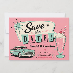 Reserve A Data Casamento de Carro Rosa Divertido Restaurante Vint