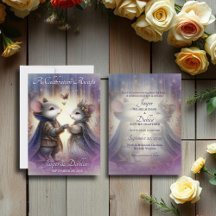 Casamento de Casal de Mouse Fairytale medieval