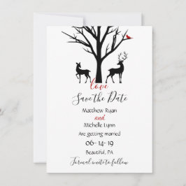 Reserve A Data Casamento de Casal Silhouette Deer Winter Love