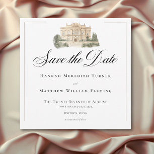 Reserve A Data Casamento de Cenas de Vintagem Neoclássica