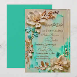 Reserve A Data Casamento de chás e flores beges