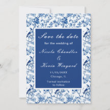 Casamento de Chinoiserie Blue Birds and Flowers