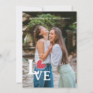 Reserve A Data Casamento de citação do Rico de Foto do Coração Ve