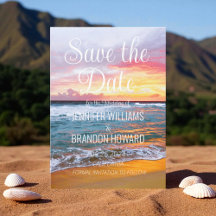 Casamento de Código QR Coastal Tropical Beach Ocea