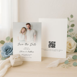 Reserve A Data Casamento de Código QR com Sobreposição de Foto Mi