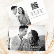 Casamento de Código QR de Foto de Caligrafia Elega