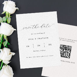 Reserve A Data Casamento de Código QR de Script Romântico Simples