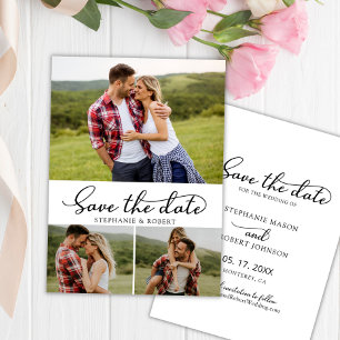 Reserve A Data Casamento de Colagem de Fotografias do Script Mode