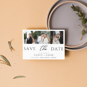 Reserve A Data Casamento de colagem de fotos Elegant Script 3