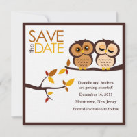 Casamento de Corujas com Tema de Outono