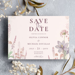Reserve A Data Casamento de Cunho Boho Moderno com Flores Selvage