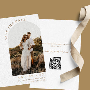 Reserve A Data Casamento de Deserto com Código QR de Foto em Arch