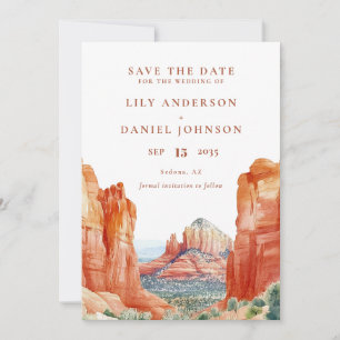 Reserve A Data Casamento de Destino com Aquarela de Montanha no D