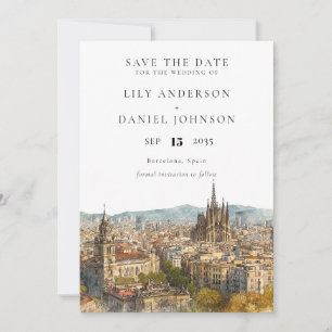 Reserve A Data Casamento de Destino com Aquarela em Barcelona