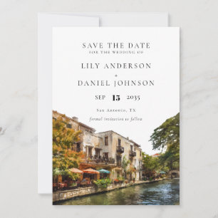 Reserve A Data Casamento de Destino com Aquarela em San Antonio