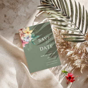 Reserve A Data Casamento de Destino de Hibiscus Salvar a Data