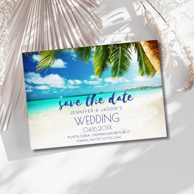 Reserve A Data Casamento de Destino de Praia de Punta Cana (Punta Cana Beach Destination Wedding Save The Date)