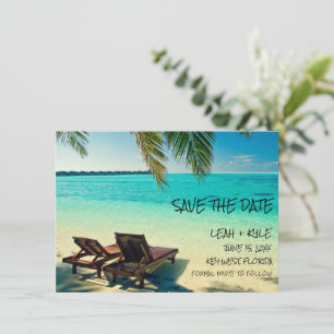 Reserve A Data Casamento de Destino de Praia Salvar a Data