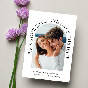 Reserve A Data Casamento de Destino do Arch de Fotografia Moderno