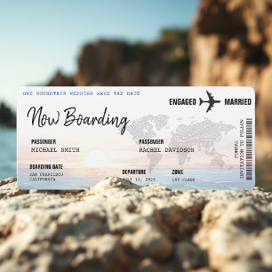 Reserve A Data Casamento de Destino do Oceano Passado de Embarque