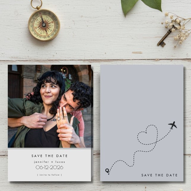 Reserve A Data Casamento de Destino Foto Salvar a Data (Destination Wedding Photo Save the Date)