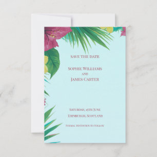 Reserve A Data Casamento de Destino Hibisco Palma Tropical Verde 
