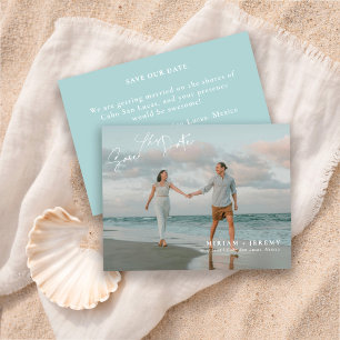 Reserve A Data Casamento de Destino na Praia Salve a Data Foto