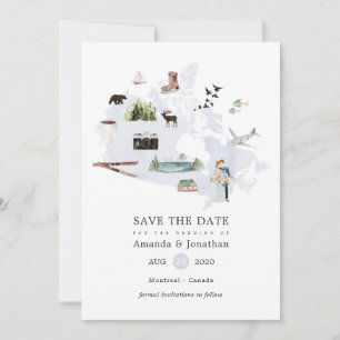 Reserve A Data Casamento de Destino no Canadá em Aquarela