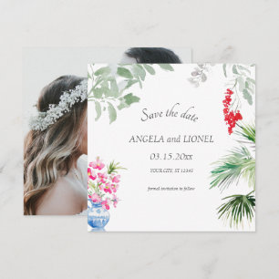 Reserve A Data Casamento de Elegância de Aquarela do Patio Marroq