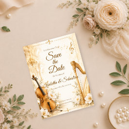 Reserve A Data Casamento de Elegância Musical Luxuosa