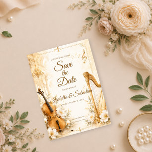 Reserve A Data Casamento de Elegância Musical Luxuosa
