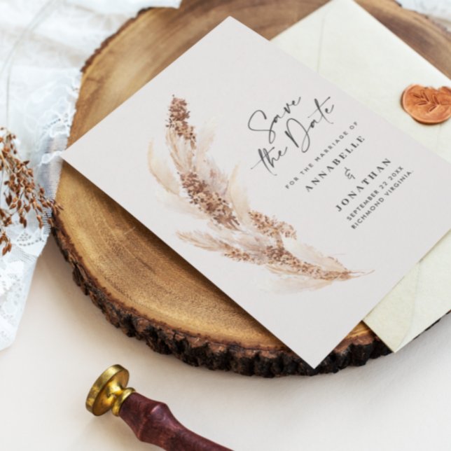 Reserve A Data Casamento de erva natural da boêmia moderna (Criador carregado)