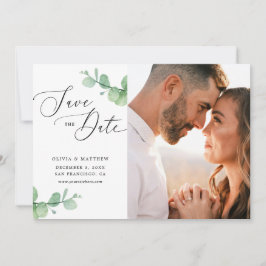 Reserve A Data Casamento de Eucalipto | Foto Botânica de Aquarela