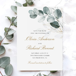 Reserve A Data Casamento de Eucalyptus, Dourado botânico