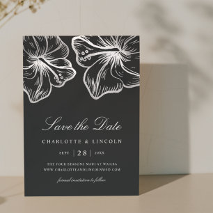 Reserve A Data Casamento de Flor Hibiscus Silver Elegante