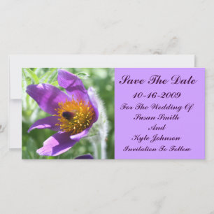 Reserve A Data Casamento De Flor Roxo Pasque Salvar A Data