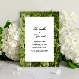 Reserve A Data Casamento de Flor Verde Hydrangea Salva a Data