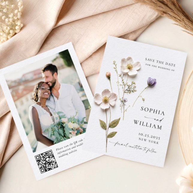 Reserve A Data Casamento de Flores Boho Pastel Impressas com Eleg (Criador carregado)